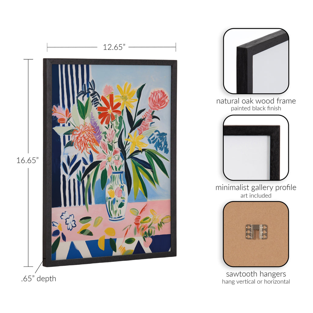 Gallery Cheerful Maximalist Flower Vase Print by The Creative Bunch Studio