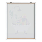 Blake Mid Century Modern Duckie in the Tub Framed Printed Glass by Rachel Lee of My Dream Wall
