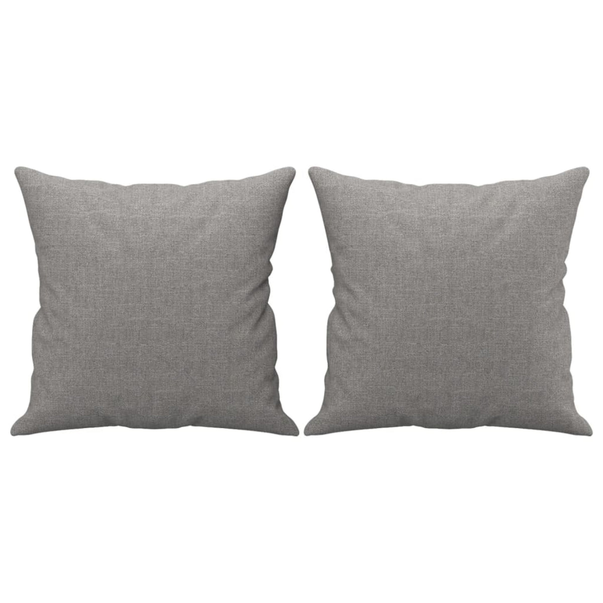 vidaXL Throw Pillows 2 pcs Light Gray 15.7''x15.7'' Fabric
