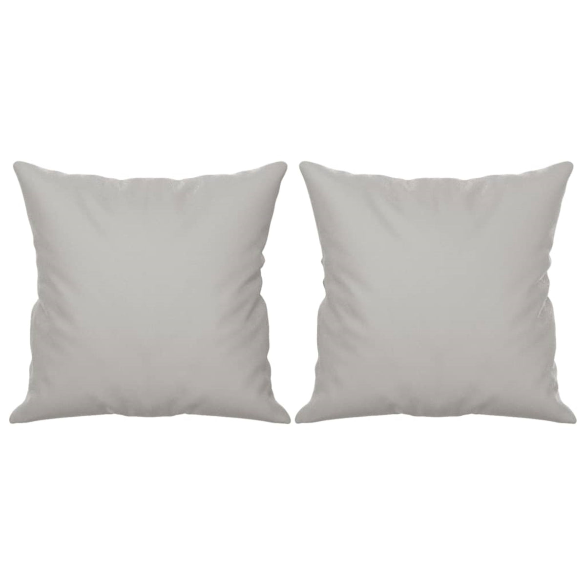 vidaXL Throw Pillows 2 pcs Light Gray 15.7''x15.7'' Microfiber Fabric