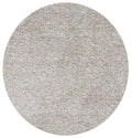 8 Round  Polyester Ivory  Heather Area Rug