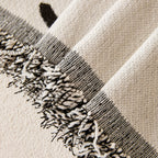 Chenille Jacquard Sofa Throw Cover with Tassel Soft Thick Couch Protector Blanket