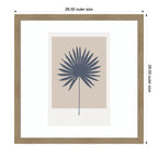 Muted Tan and Blue Colorblock Botanical Palm by The Creative Bunch Studio Framed Wall Art Print