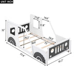 Classic Car Shaped Platform Bed With Wheels