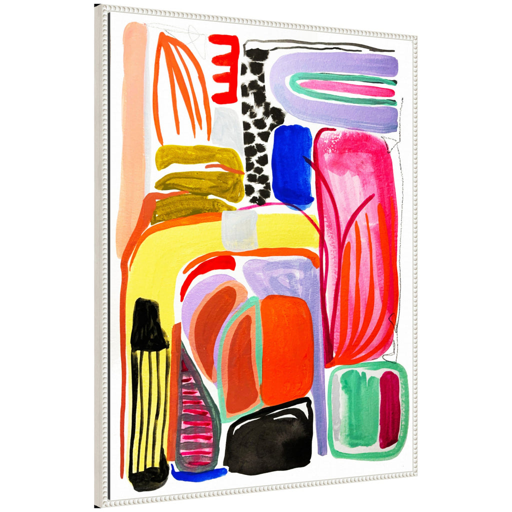 Sylvie Abstract 08 Framed Canvas by Emma Daisy