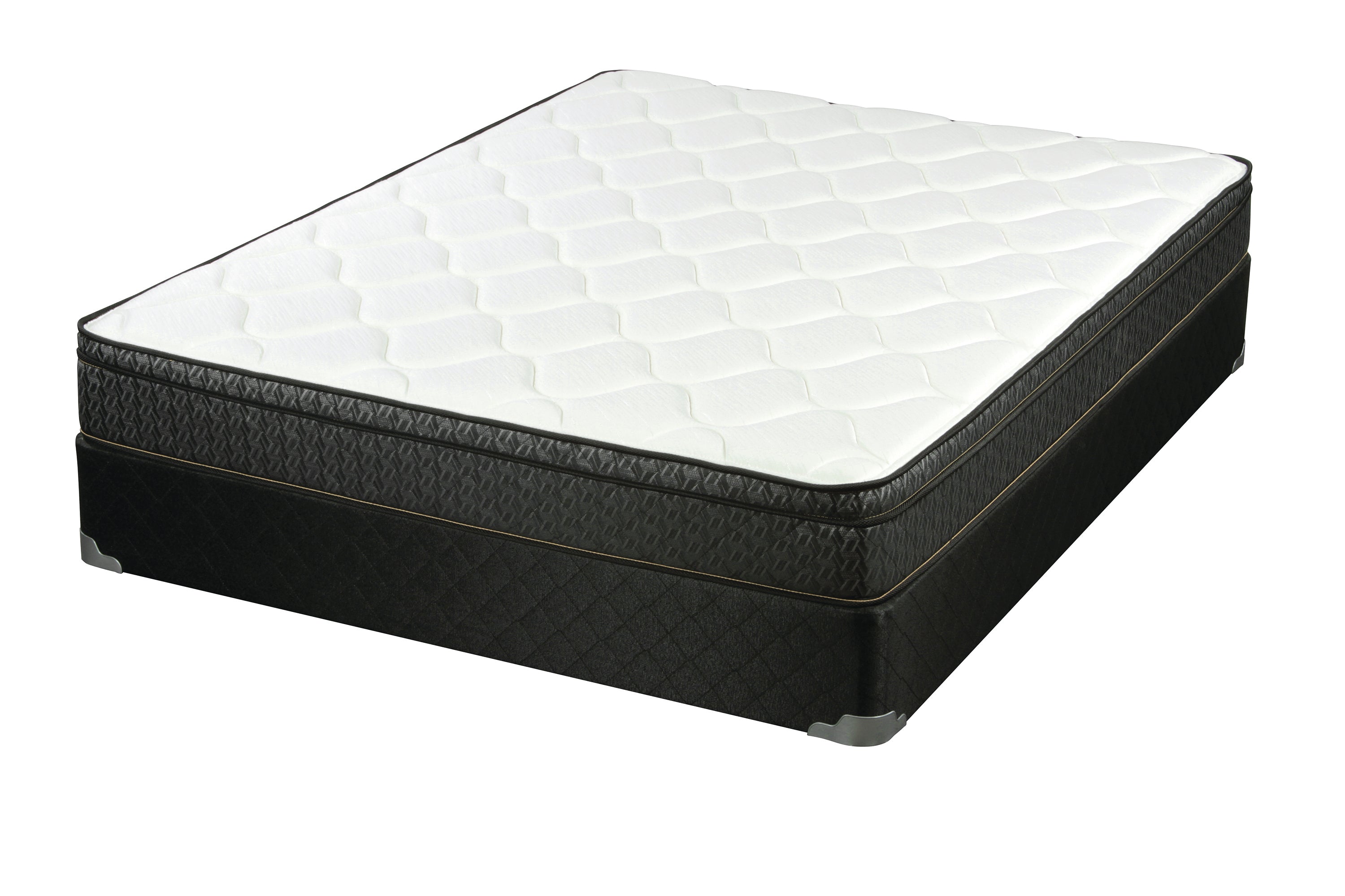 Coaster Home Furnishings Evie Queen Mattress White and Charcoal, 9.25&quot; H x 59&quot; W x 80&quot; D