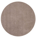 6 Round Beige Plain Indoor Area Rug