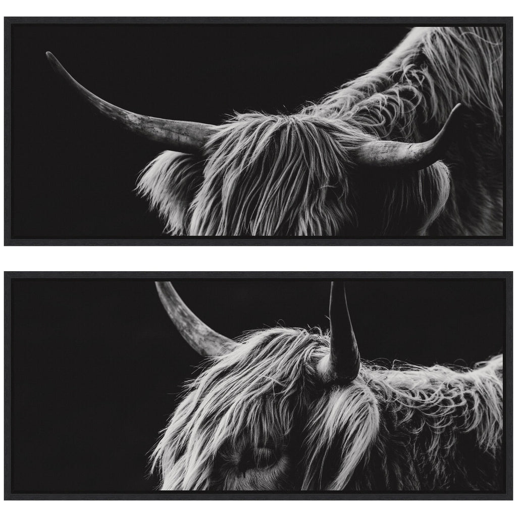 Scottish Highland Panel 2 Piece Framed Canvas Wall Art Set by Crystal Lynn Collins
