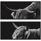 Scottish Highland Panel 2 Piece Framed Canvas Wall Art Set by Crystal Lynn Collins