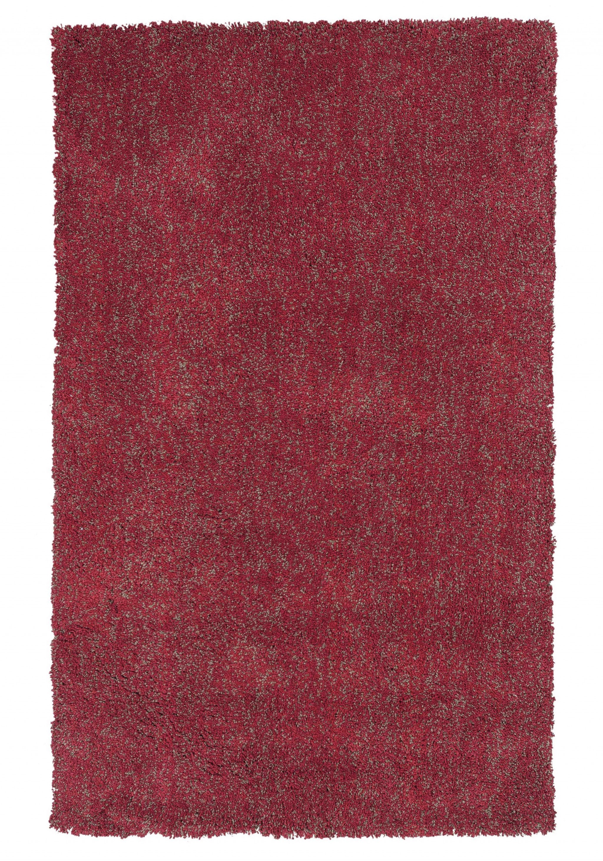 2 X 4 Polyester Red Heather Area Rug