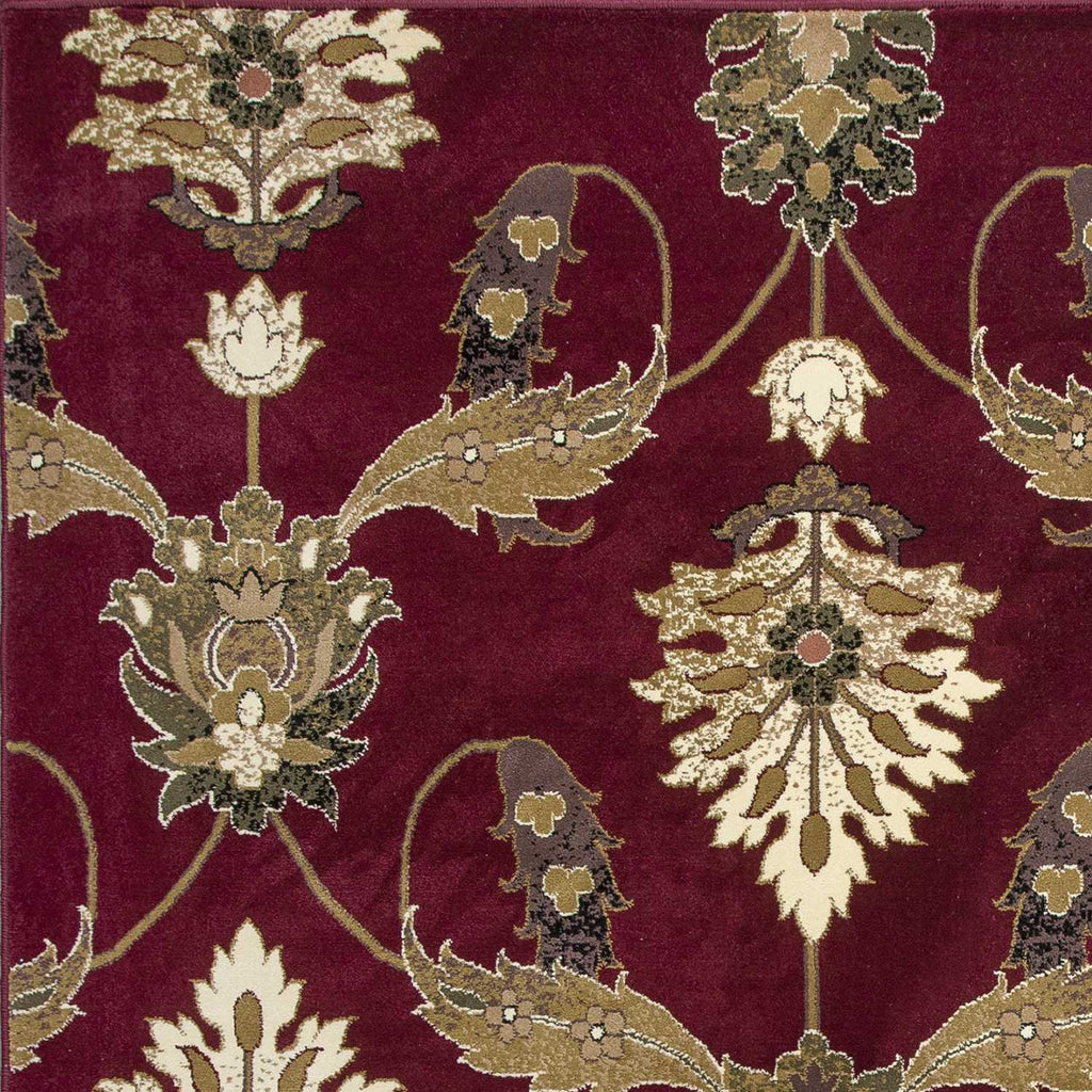 HomeRoots Decor 2'2' x 7'11' Runner Polypropelene Red Area Rug