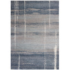 HomeRoots Polypropylene 3'x5' Blue Machine Woven Ombre Indoor Area Rug