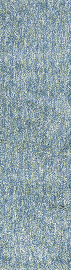 HomeRoots Polyester 8' Seafoam Heather Indoor Shag Runner Rug