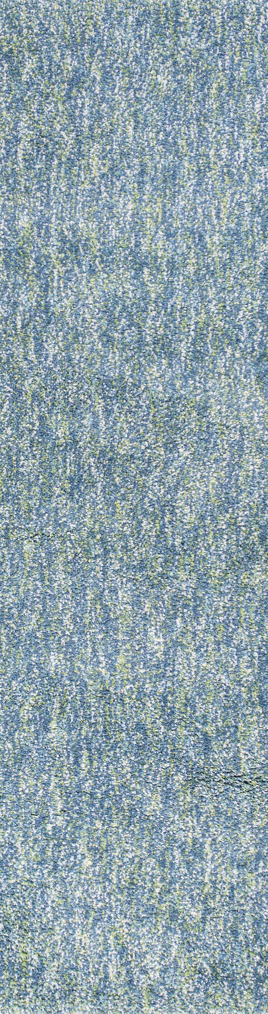 HomeRoots Polyester 8' Seafoam Heather Indoor Shag Runner Rug