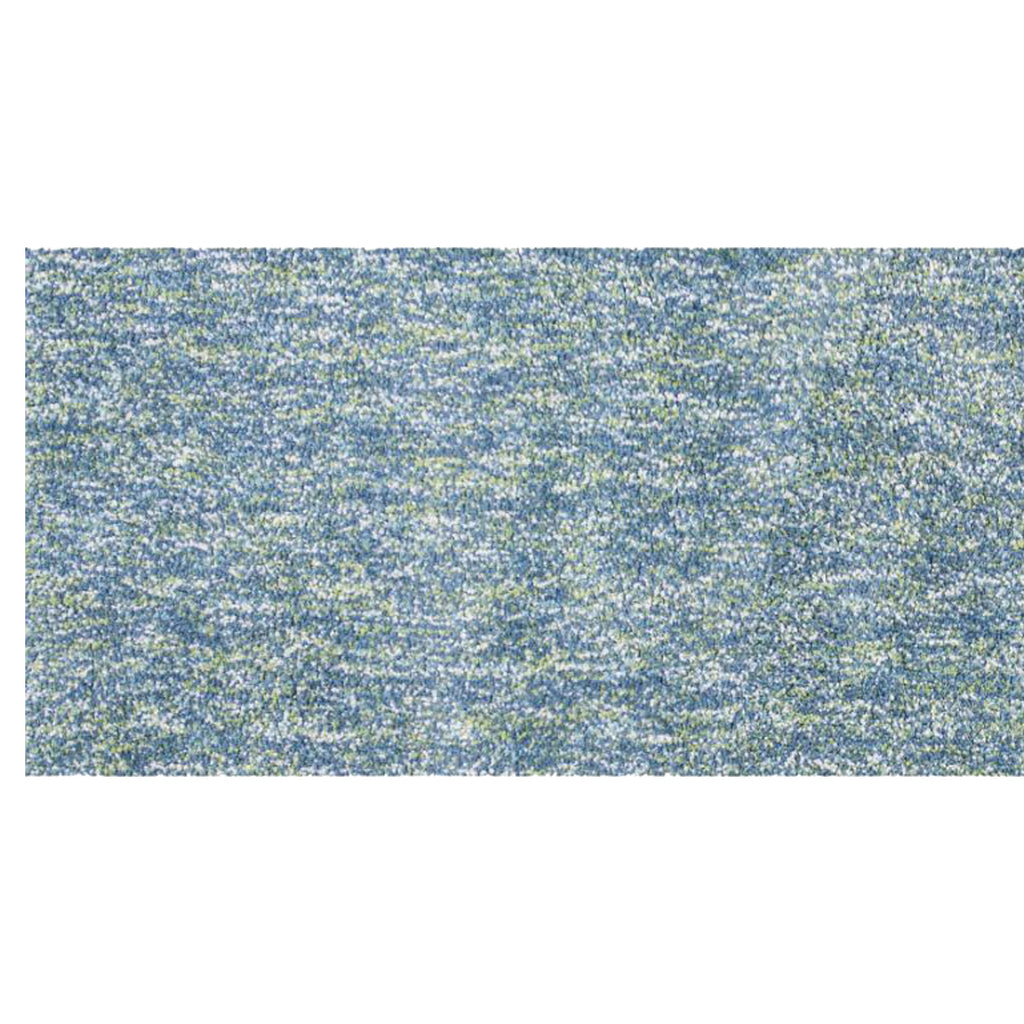 HomeRoots Polyester 8' Seafoam Heather Indoor Shag Runner Rug