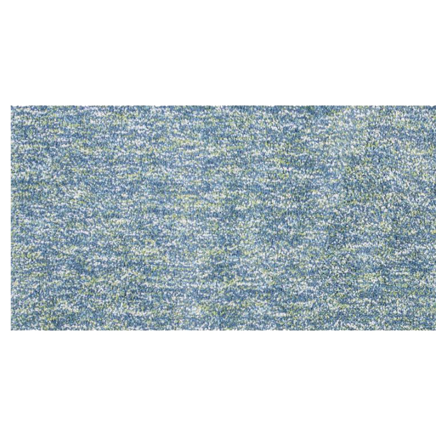 HomeRoots Polyester 8' Seafoam Heather Indoor Shag Runner Rug