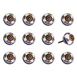 1.5 X 1.5 X 1.5 Ceramic Metal Multicolor 12 Pack Knob