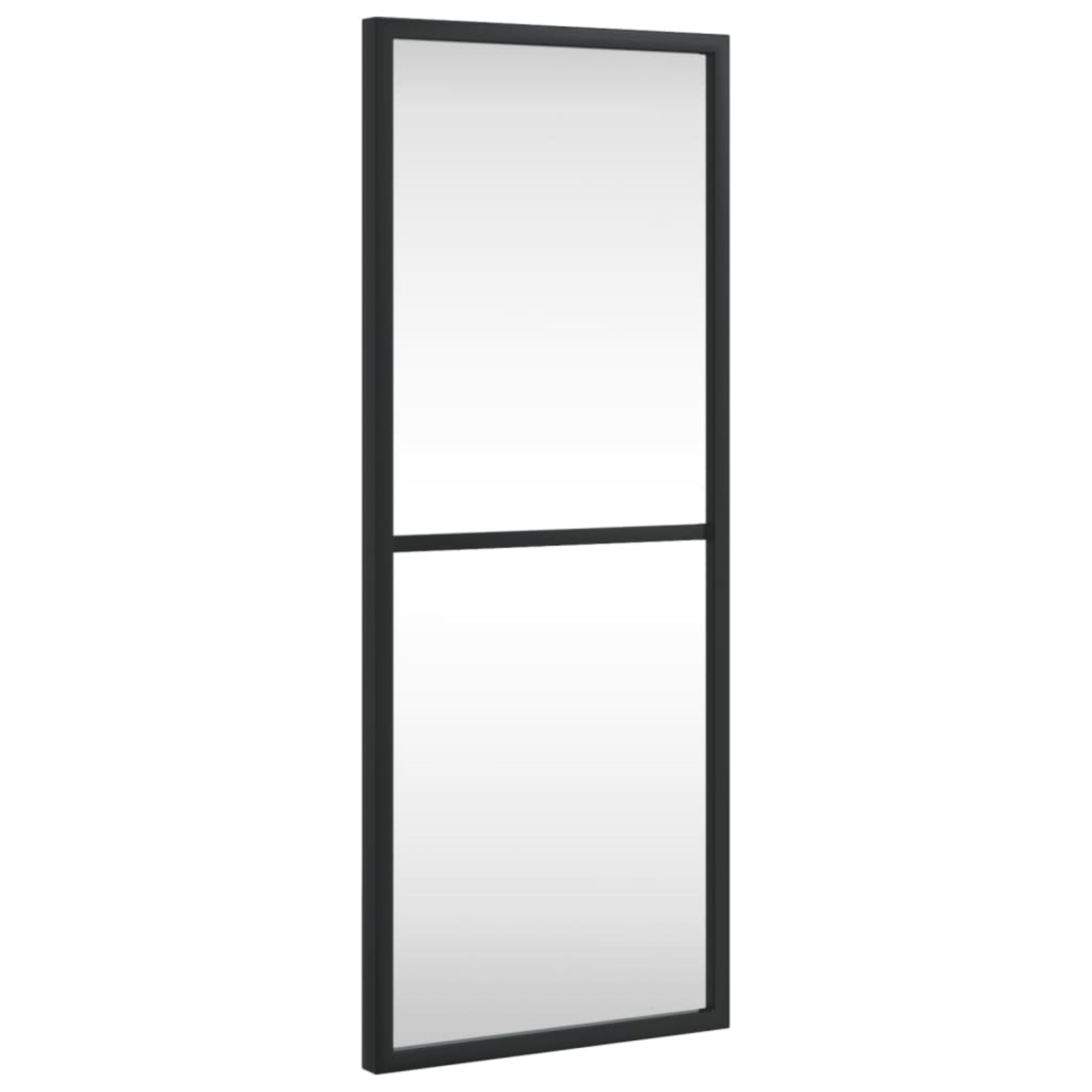 vidaXL Wall Mirror Black 7.9''x19.7'' Rectangle Iron