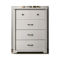 Elara 32 InchW White 4Drawer Chest with Black Handles