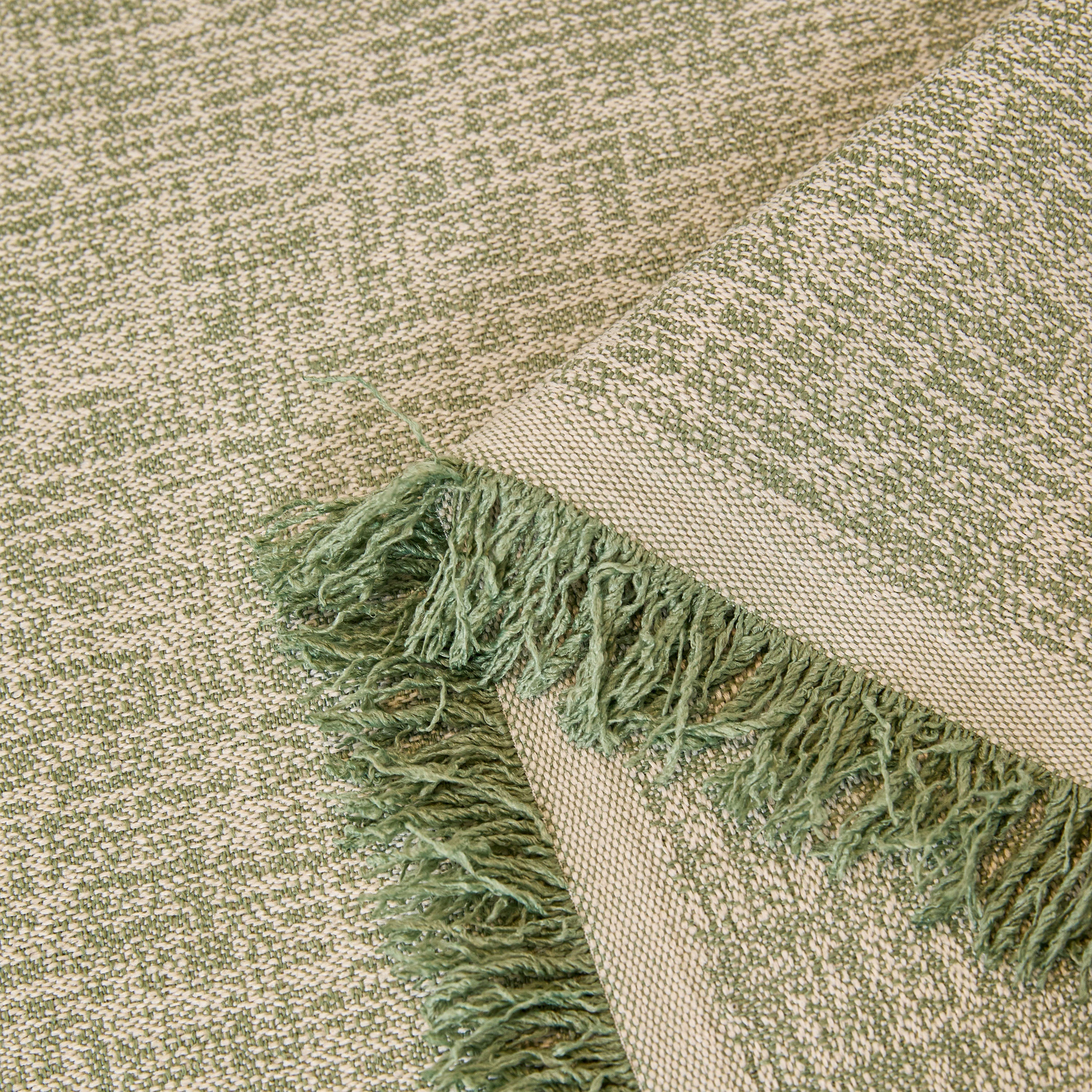 Linen-Look Textured Couch Throw Cover, Breathable Sofa Blanket & Furniture Protector