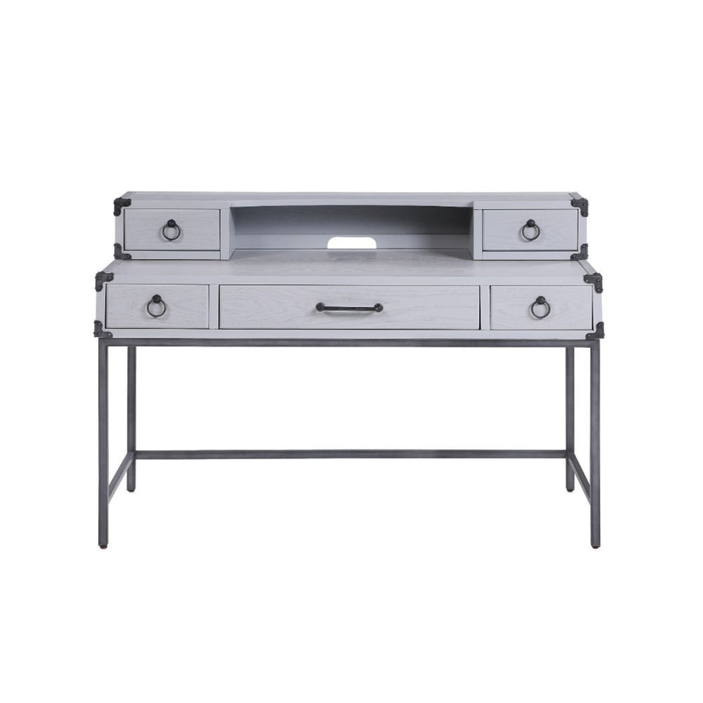 Acme Orchest 3-Drawer WoodenDesk Table in Gray