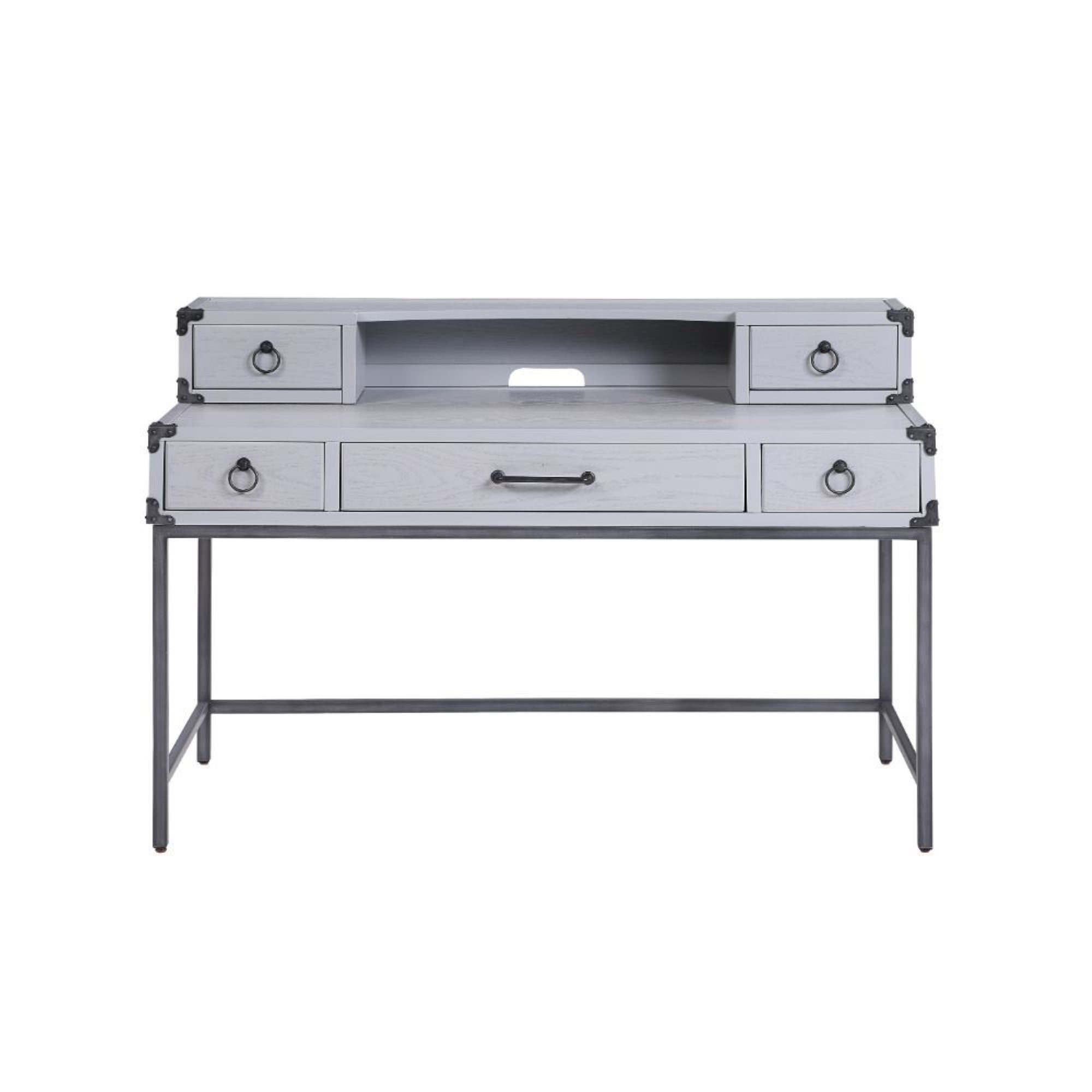 Acme Orchest 3-Drawer WoodenDesk Table in Gray