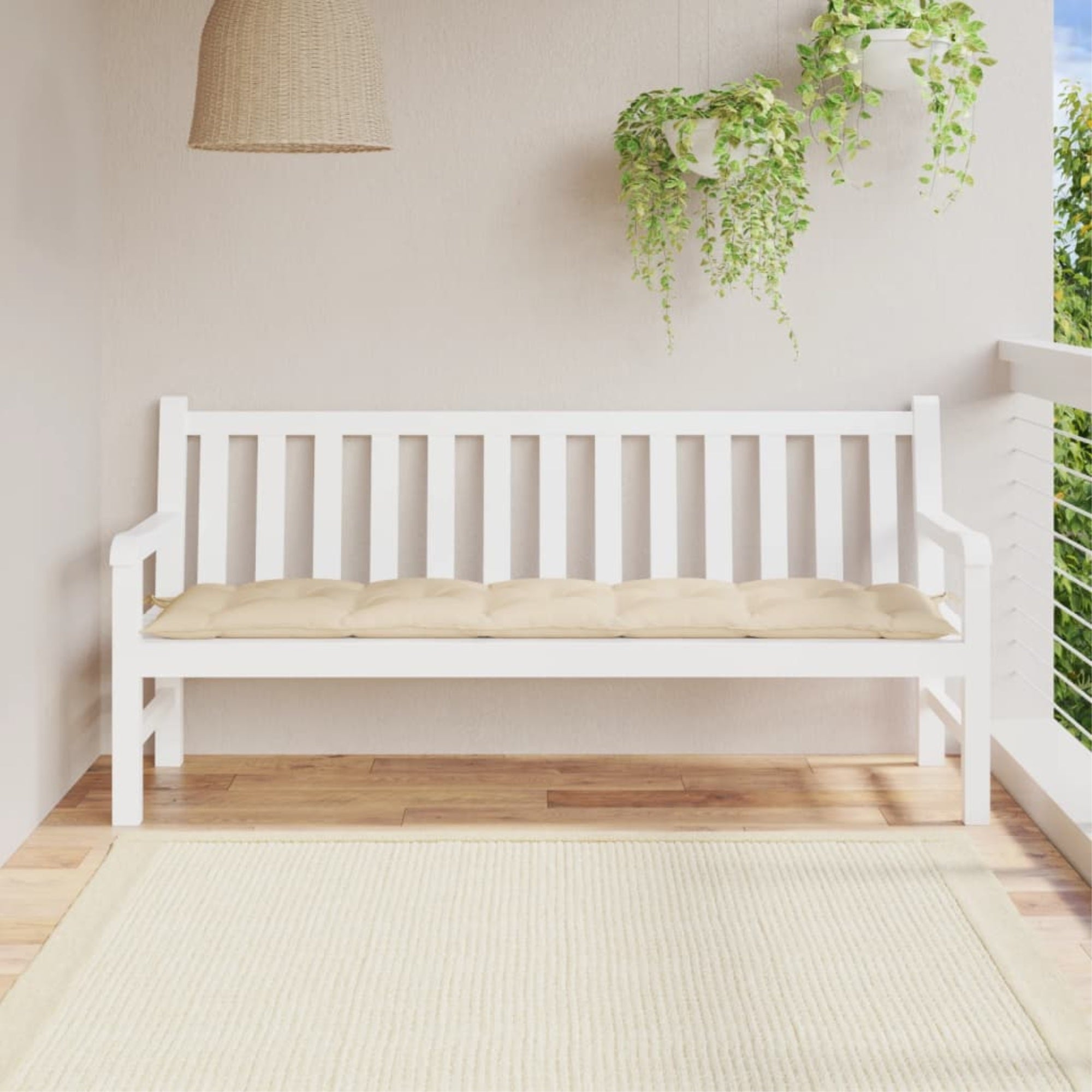 vidaXL Garden Bench Cushion Beige 70.9''x19.7''x2.8'' Oxford Fabric