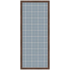 Framed Fabric Pinboard Light Blue Plaid Wall Organization