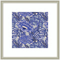 Framed Art Painted Flowers Blue by Carrie Cantwell