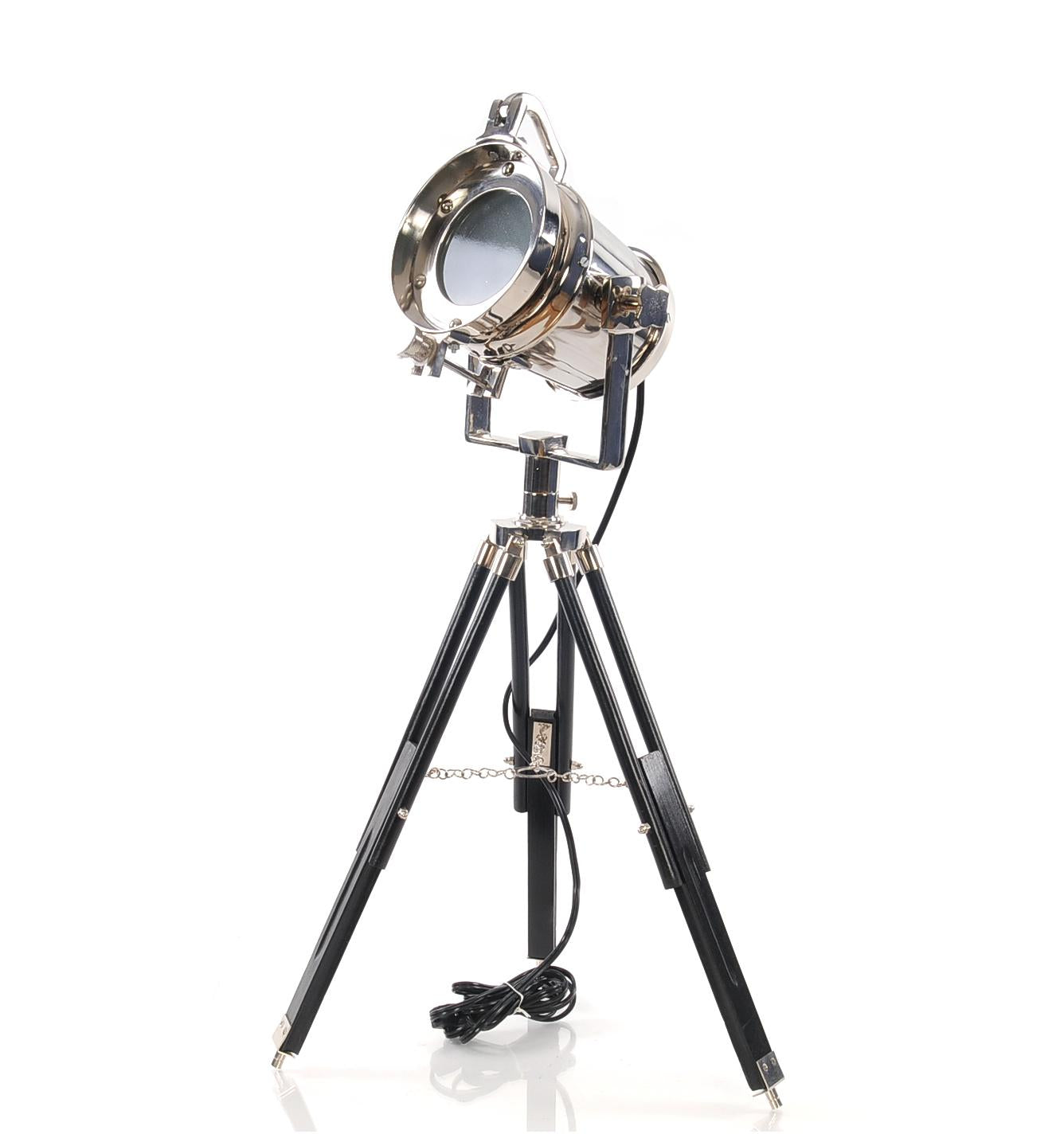 15.5 X 15.5 X 29 Alum Spot Light On Wooden Stand