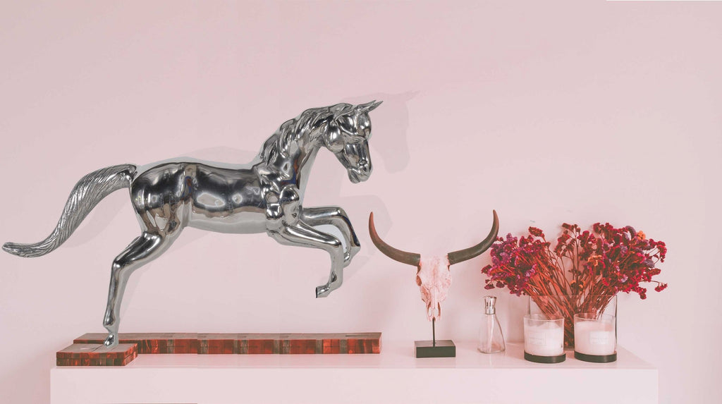 HomeRoots Multiple Colors Metal 8' x 35' x 19' Large - Horse Statue