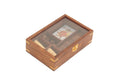 5.25 X 8 X 2.5 Wooden Game Set With Brass Goblet