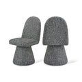 Koford Modern Swivel Fabric Side Chairs, (Set of 2)  Charcoal Tweed