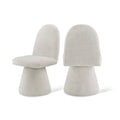 Koford Modern Swivel Fabric Side Chairs, (Set of 2)  Oatmeal