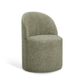 Koffman Modern Fabric Side Chair with Wheels, (Set of 1)  Muted Sage