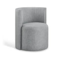 Koffolt Modern Fabric Side Chair with Wheels, (Set of 1)  Heather Gray