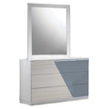 Manchester 2Pc 3Drawer Dresser & Smoked Mirror Set  Zebra Gray