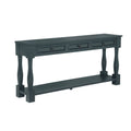 Delphina Rectangle Transitional Console Table with 3 Drawers, Deep Sea Dive