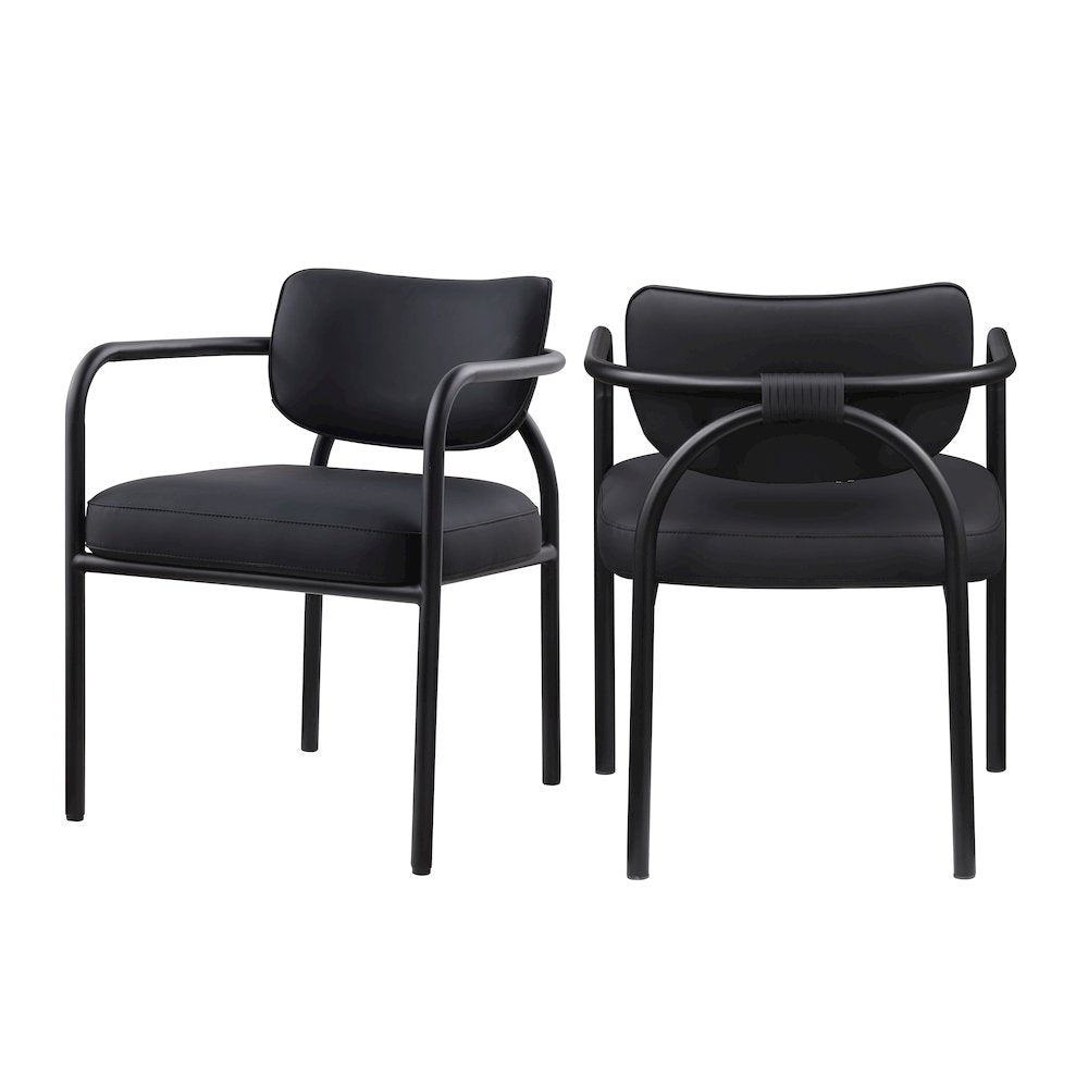 Recency MidCentury Modern Dining Chairs, (Set of 2)  Ink