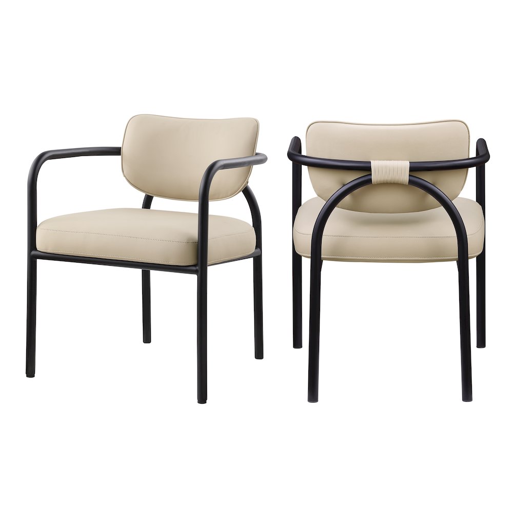 Recency MidCentury Modern Dining Chairs, (Set of 2)  Sand
