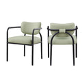 Recency MidCentury Modern Dining Chairs, (Set of 2)  Soft Sage