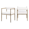 Rocento Modern Industrial Dining Chairs, (Set of 2)  Cloud