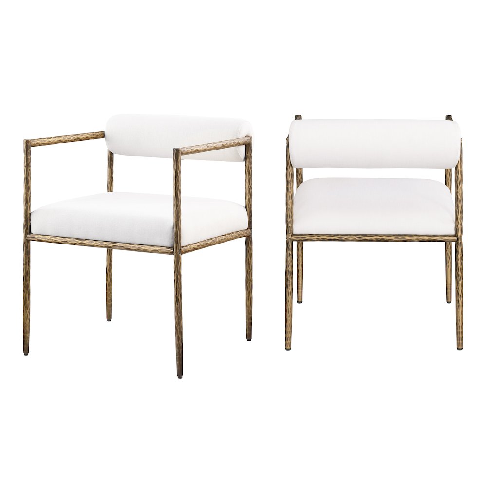 Rocento Modern Industrial Dining Chairs, (Set of 2)  Cloud