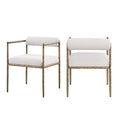 Rocento Modern Industrial Dining Chairs, (Set of 2)  Sand