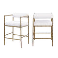 Rocento Modern Industrial Dining Counter Height Stools, (Set of 2)  Cloud