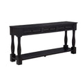 Delphina Rectangle Transitional Console Table with 3 Drawers, Espresso