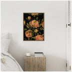 Sylvie Moody Floral 3 Framed Canvas by Annie Quigley