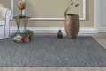 7X10 Denim Blue Hand Tufted Space Dyed Geometric Indoor Area Rug