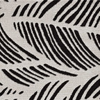 HomeRoots 7'X10' Black White Machine Woven Uv Treated Tropical Palm Leaves Indoor Outdoor Area Rug