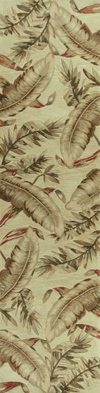 HomeRoots 9'X12' Ivory Hand Tufted Tropical Leaves Indoor Area Rug